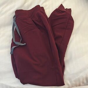 Figs Burgundy Zamora Jogger Scrub Pants